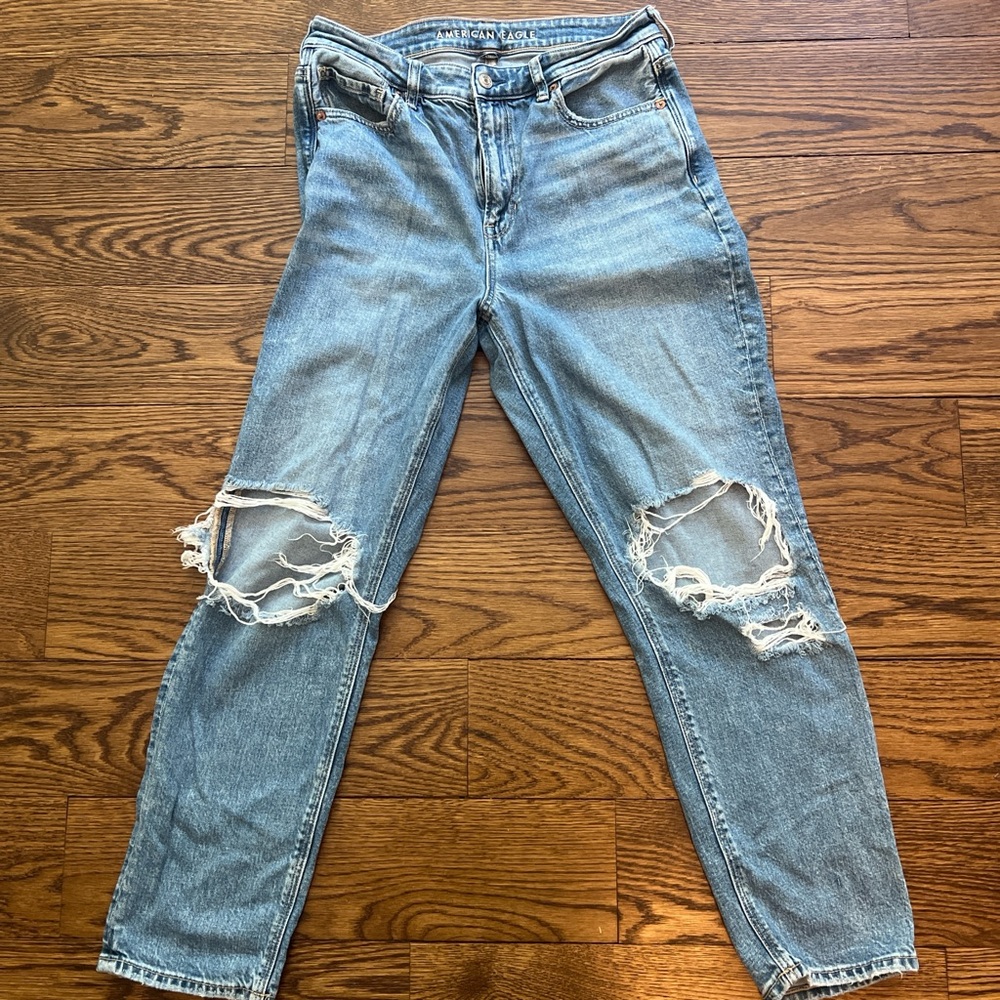 American Eagle Outfitters Blue Ankle Cropped Jeans